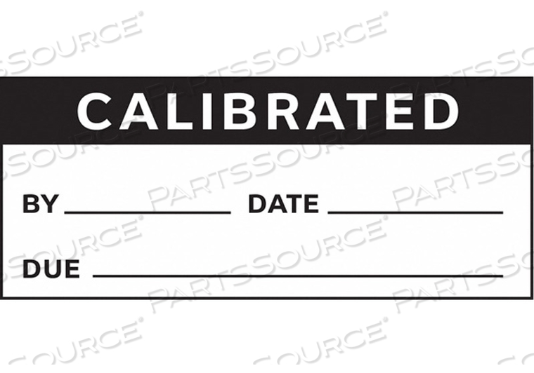 CALIBRATION LABEL ENG BLACK/WHITE PK350 by Strance, Inc. CALIBRATION LABEL ENG BLACK/WHITE PK350 by Strance, Inc.