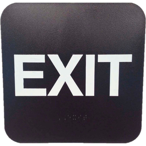 EXIT ADA SIGN, 6" X 9", BROWN WITH RAISED WHITE LETTERING by Don-Jo Mfg., Inc.