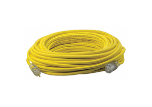 POWER CORD EXTENSION, 100 FT, 15 A, 125 VAC, 12 AWG, NEMA 5-15P TO NEMA 5-15R, YELLOW by Southwire Company, LLC