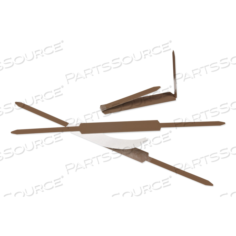 PREMIUM SELF-ADHESIVE TWO-PRONG PAPER FASTENER BASES, 2" CAPACITY, 2.75" CENTER TO CENTER, BROWN by ACCO Brands