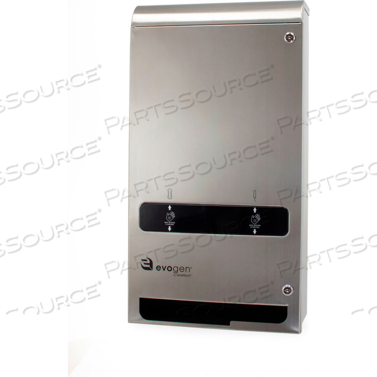 EVOGEN EVNT3 NO TOUCH MENSTRUAL CARE DUAL VENDOR, STAINLESS STEEL by Hospeco EVOGEN EVNT3 NO TOUCH MENSTRUAL CARE DUAL VENDOR, STAINLESS STEEL by Hospeco