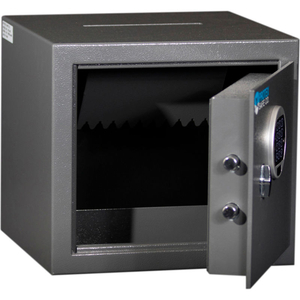 BURGLARY SAFE WITH A DROP SLOT & ELECTRONIC LOCK 14-1/8" X 12-3/4" X 13" GRAY by Protex Safe Co. LLC