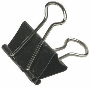 BINDER CLIP 1-1/4IN STEEL BLK/SLVR PK12 by Skilcraft BINDER CLIP 1-1/4IN STEEL BLK/SLVR PK12 by Skilcraft