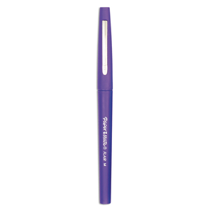 POINT GUARD FLAIR FELT TIP POROUS POINT PEN, STICK, MEDIUM 0.7 MM, PURPLE INK, PURPLE BARREL, DOZEN by Paper Mate