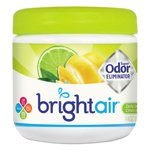 SUPER ODOR ELIMINATOR, ZESTY LEMON AND LIME, 14 OZ JAR, 6/CARTON by Bright Air SUPER ODOR ELIMINATOR, ZESTY LEMON AND LIME, 14 OZ JAR, 6/CARTON by Bright Air