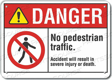 DANGER SIGN 14 W X 10 H 0.055 THICK by Lyle Signs Inc.