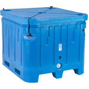 BONAR PLASTICS POLAR INSULATED BOX WITH LID PB1545 - 1500 LBS. CAPACITY 48"L X 43"W X 36"H, BLUE by Rotonics Manufacturing Inc BONAR PLASTICS POLAR INSULATED BOX WITH LID PB1545 - 1500 LBS. CAPACITY 48"L X 43"W X 36"H, BLUE by Rotonics Manufacturing Inc