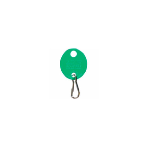 SNAP-HOOK OVAL KEY TAGS PLAIN, PACK OF 20 TAGS, GREEN by MMF Industries