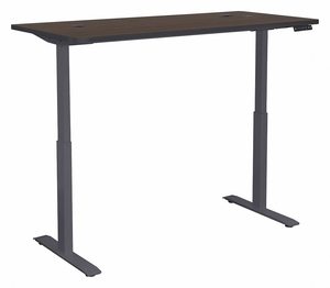 ADJUSTABLE DESK 60 W 30 D WALNUT TOP by Motionwise