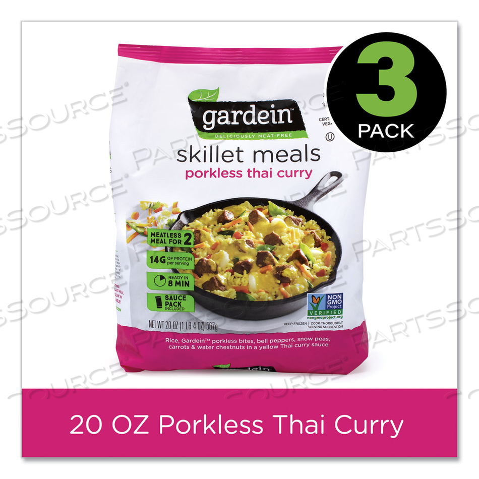 SKILLET MEAL THAI PORKLESS CURRY, 20 OZ BAG, 3/PACK 