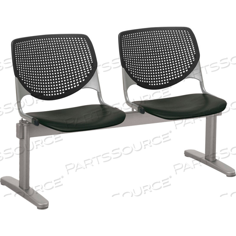 BEAM SEATING GUEST CHAIRS - 2 SEATER - BLACK by KFI BEAM SEATING GUEST CHAIRS - 2 SEATER - BLACK by KFI