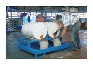 DRUM DISPENSING PALLET STEEL 2 DRUMS by Denios