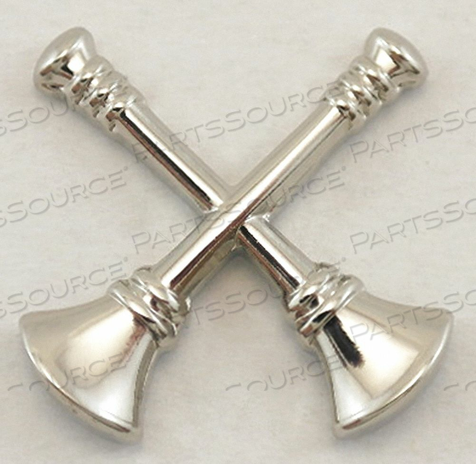 METAL RANK INSIGNIA FIRE BUGLES NCKL PR by Heros Pride