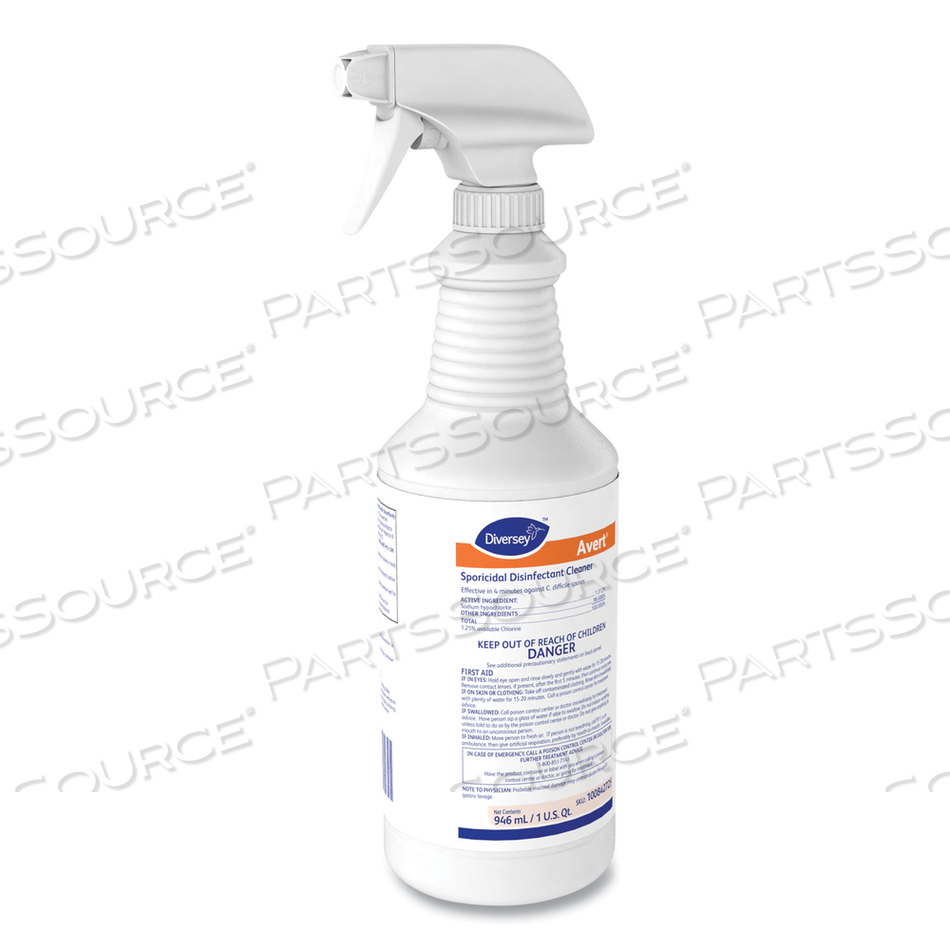 AVERT SPORICIDAL DISINFECTANT CLEANER, 32 OZ SPRAY BOTTLE by Diversey AVERT SPORICIDAL DISINFECTANT CLEANER, 32 OZ SPRAY BOTTLE by Diversey