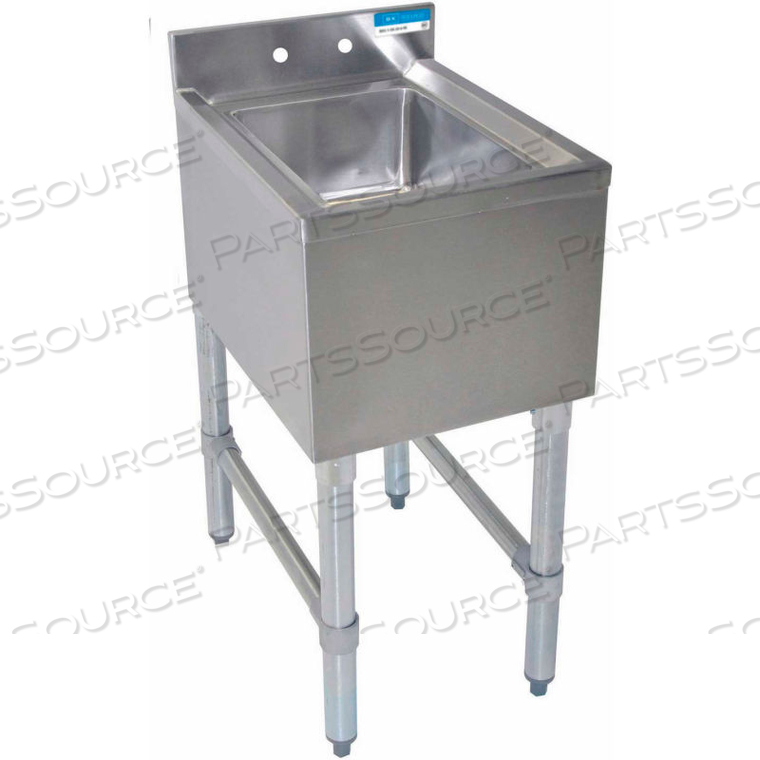 STAINLESS STEEL BLENDER STATION WITH DUMP SINK, 10X14X6D 