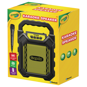 KARAOKE SPEAKER, BLUETOOTH, BLACK/YELLOW by Crayola