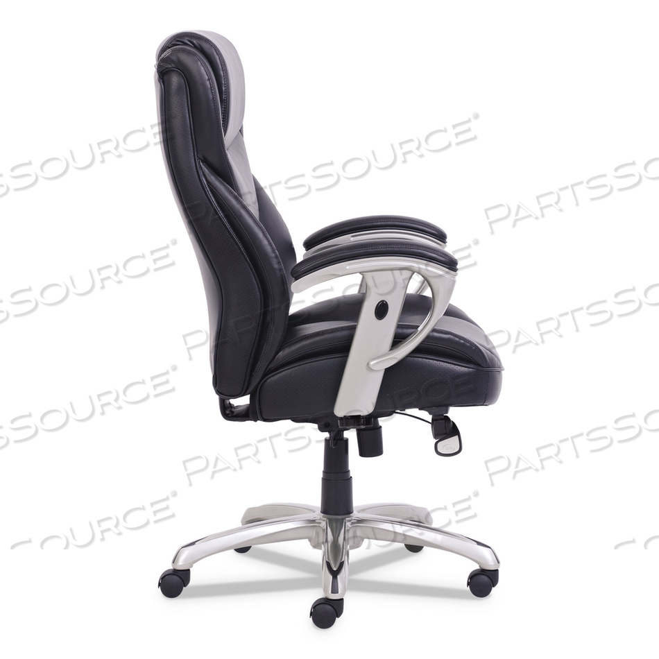 EMERSON BIG AND TALL TASK CHAIR, SUPPORTS UP TO 400 LB, 19.5" TO 22.5" SEAT HEIGHT, BLACK SEAT/BACK, SILVER BASE by SertaPedic EMERSON BIG AND TALL TASK CHAIR, SUPPORTS UP TO 400 LB, 19.5" TO 22.5" SEAT HEIGHT, BLACK SEAT/BACK, SILVER BASE by SertaPedic