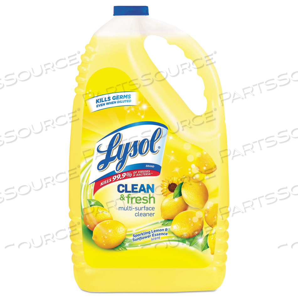 CLEAN AND FRESH MULTI-SURFACE CLEANER, SPARKLING LEMON AND SUNFLOWER ESSENCE, 144 OZ BOTTLE by Lysol CLEAN AND FRESH MULTI-SURFACE CLEANER, SPARKLING LEMON AND SUNFLOWER ESSENCE, 144 OZ BOTTLE by Lysol