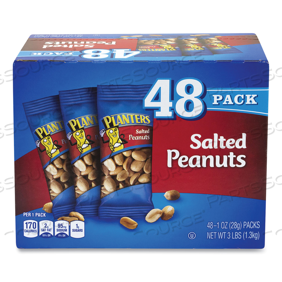 SALTED PEANUTS, 1 OZ PACK, 48/BOX 