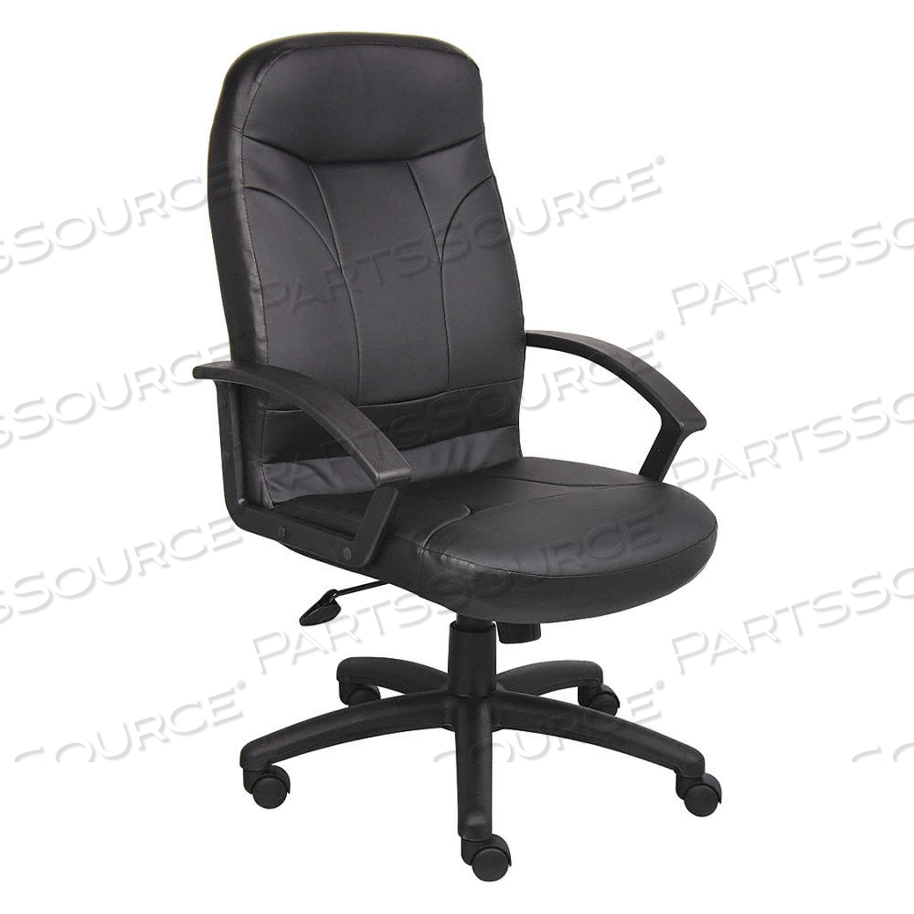 OFFICE CHAIR, BLACK, LEATHER MATERIAL, 29 IN BACK HT, 20 IN SEAT WD, 19 IN SEAT DP by Approved Vendor OFFICE CHAIR, BLACK, LEATHER MATERIAL, 29 IN BACK HT, 20 IN SEAT WD, 19 IN SEAT DP by Approved Vendor
