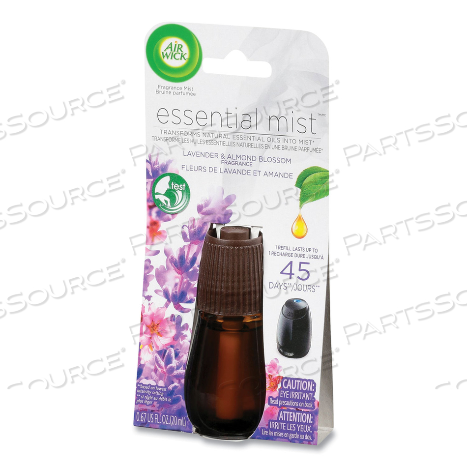 ESSENTIAL MIST REFILL, LAVENDER AND ALMOND BLOSSOM, 0.67 OZ BOTTLE by Air Wick