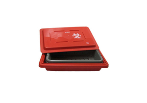 SMALL SIZE SYSTEM TRAY, RED, WHITE, 12 IN X 3 IN X 18 IN by Healthmark Industries