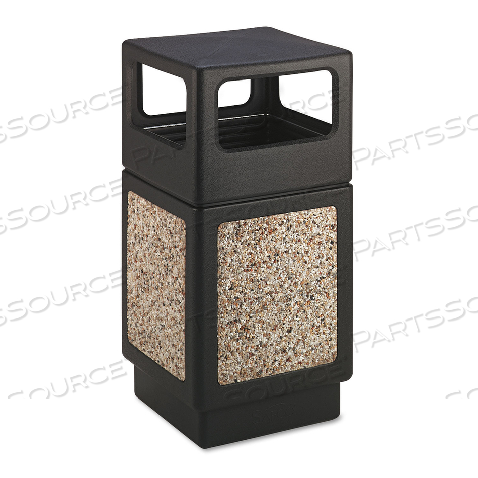 CANMELEON AGGREGATE PANEL RECEPTACLES, SIDE-OPEN, 38 GAL, POLYETHYLENE, BLACK by Safco CANMELEON AGGREGATE PANEL RECEPTACLES, SIDE-OPEN, 38 GAL, POLYETHYLENE, BLACK by Safco