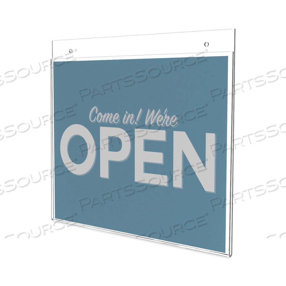 CLASSIC IMAGE WALL-MOUNT SIGN HOLDER, LANDSCAPE, 11 X 8.5, CLEAR by Deflecto