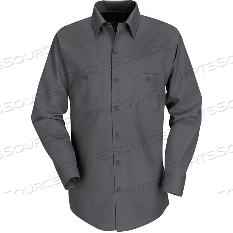 RED KAP MEN'S INDUSTRIAL WORK SHIRT LONG SLEEVE CHARCOAL REGULAR-S SP14 by VF Imagewear, Inc.