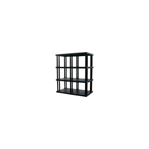 STRUCTURAL PLASTIC VENTED SHELVING, 66"W X 36"D X 75"H, BLACK by SPC Industrial