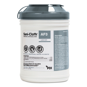 SANI-CLOTH AF3 GERMICIDAL DISPOSABLE WIPES, 6 X 6.75, 160 WIPES/CANISTER, 12 CANISTERS/CARTON by Sani Professional