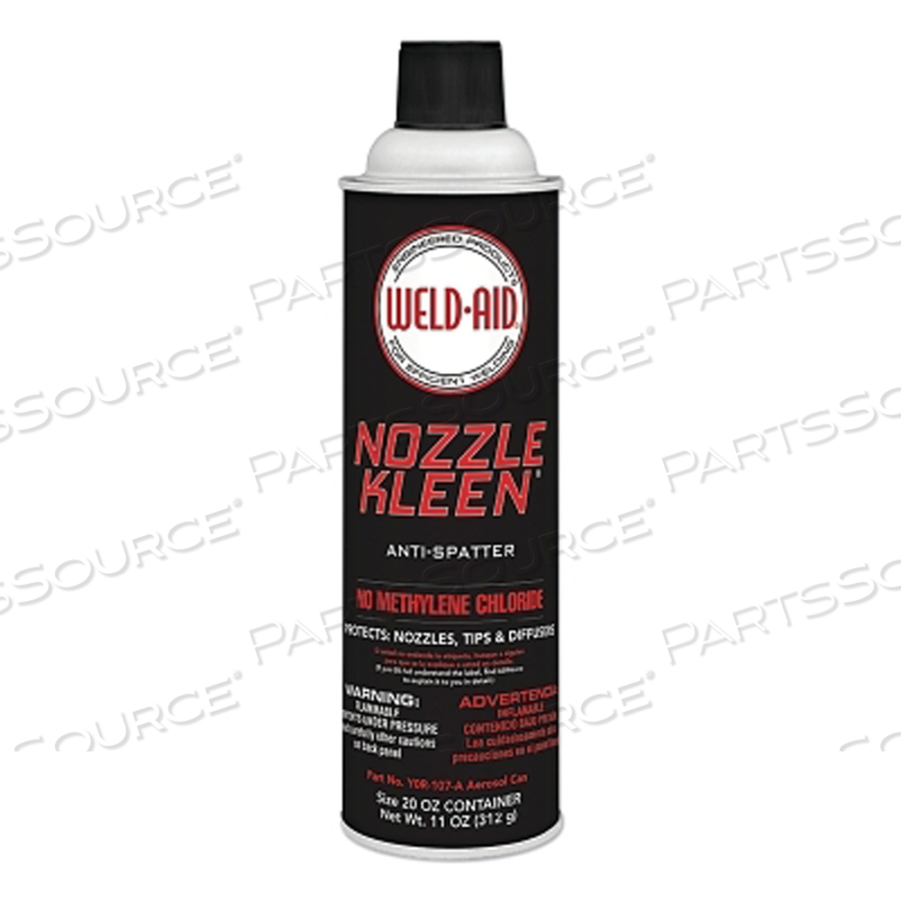 NOZZLE-KLEEN YORK 107A ANTI-SPATTER, 20 OZ AEROSOL CAN, 11 OZ, COLORLESS TO AMBER by Weld-Aid NOZZLE-KLEEN YORK 107A ANTI-SPATTER, 20 OZ AEROSOL CAN, 11 OZ, COLORLESS TO AMBER by Weld-Aid