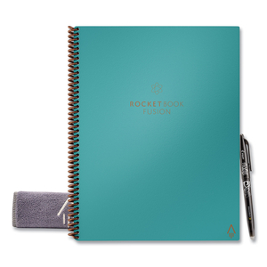 FUSION SMART NOTEBOOK, SEVEN ASSORTED PAGE FORMATS, TEAL COVER, 11 X 8.5, 21 SHEETS by Rocketbook