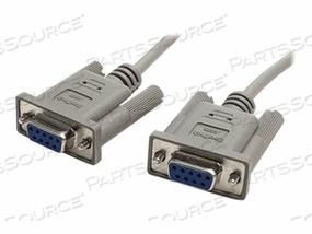 NULL MODEM CABLE, 10 FT DB9 RS232 SERIAL FEMALE TO FEMALE GRAY by StarTech.com Ltd.