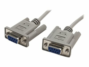 NULL MODEM CABLE, 10 FT DB9 RS232 SERIAL FEMALE TO FEMALE GRAY by StarTech.com Ltd. NULL MODEM CABLE, 10 FT DB9 RS232 SERIAL FEMALE TO FEMALE GRAY by StarTech.com Ltd.