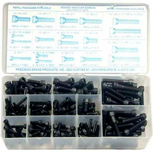 METRIC HEX HEAD CAP SCREW KIT - SMALL DRAWER ASSORTMENT - M3 TO M6 - 20 ITEMS, 805 PIECES by Sarjo Industries, Inc