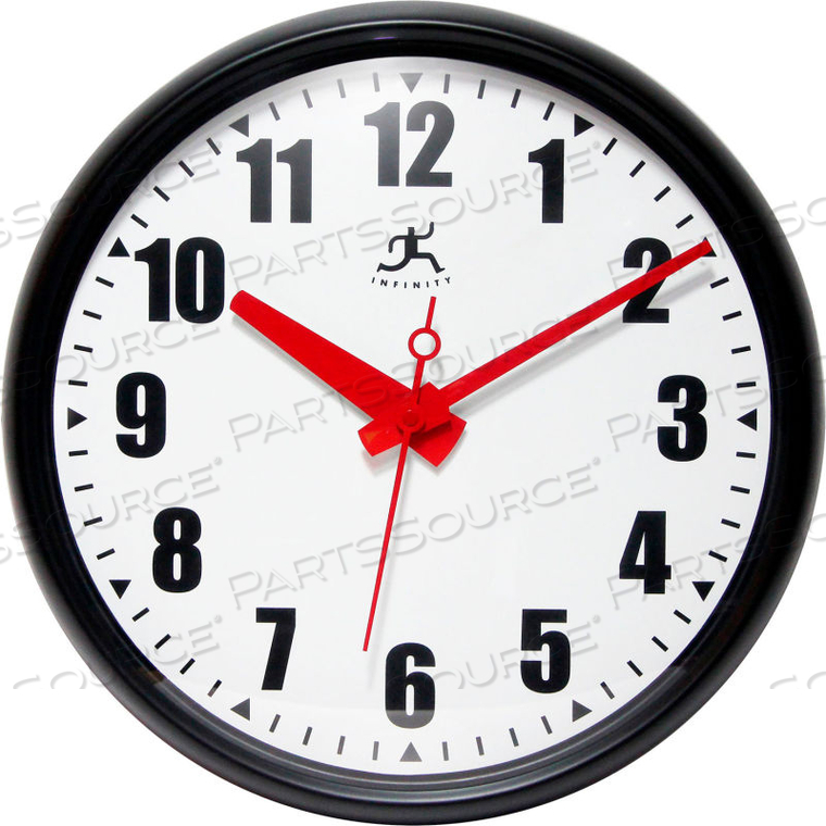 15" ROUND IMPACT WALL CLOCK - BLACK by Infinity Instruments 15" ROUND IMPACT WALL CLOCK - BLACK by Infinity Instruments