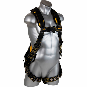 CYCLONE HARNESS, PASS-THRU CHEST, TONGUE BUCKLE LEGS, SIDE/BACK D-RING, XL, 130-323LBS CAP. by Guardian Fall Protection