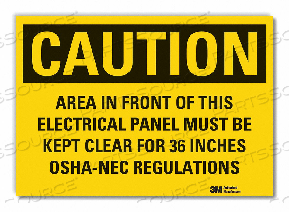 CAUTION SIGN 3-1/2 IN H VINYL by Lyle Signs Inc.