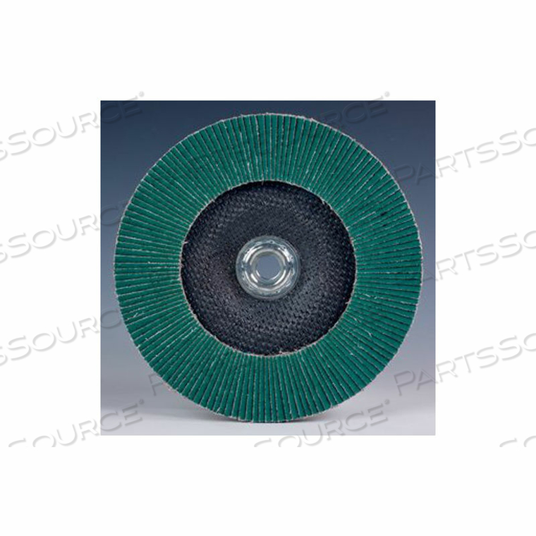 FLAP DISC 577F GIANT 4-1/2" X 5/8-11 T27 ALUMINA ZIRCONIA 80 GRIT by 3M Consumer FLAP DISC 577F GIANT 4-1/2" X 5/8-11 T27 ALUMINA ZIRCONIA 80 GRIT by 3M Consumer