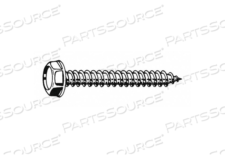 SHEET METAL SCREW, #14 SIZE, 3/4 IN LG, STEEL, ZINC PLATED, HEX WASHER, AB, SLOTTED by Fabory SHEET METAL SCREW, #14 SIZE, 3/4 IN LG, STEEL, ZINC PLATED, HEX WASHER, AB, SLOTTED by Fabory