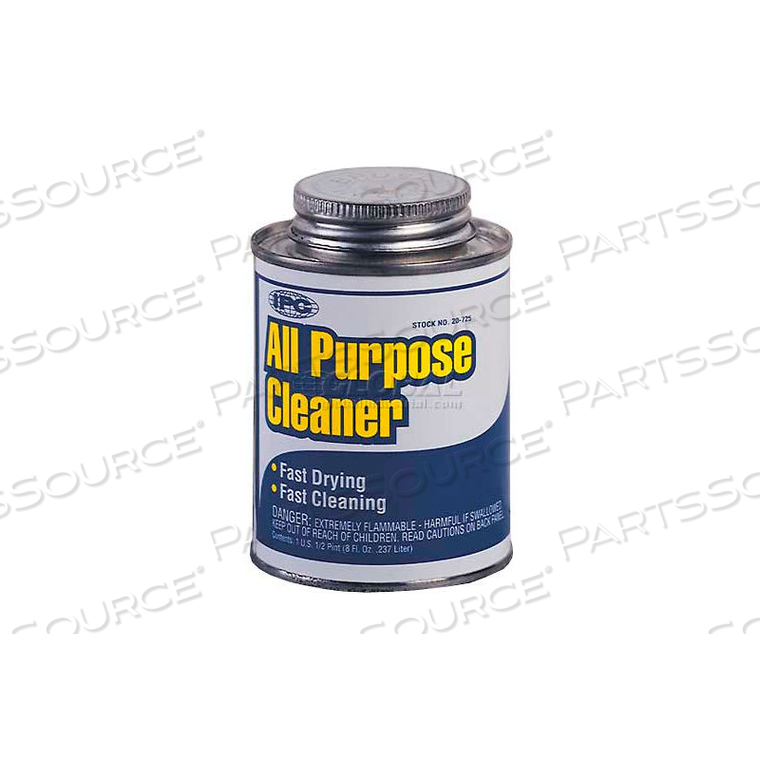 ALL PURPOSE CLEANER/SOLVENT FOR PVC, ABS & CPVC, 1/2 PT. 