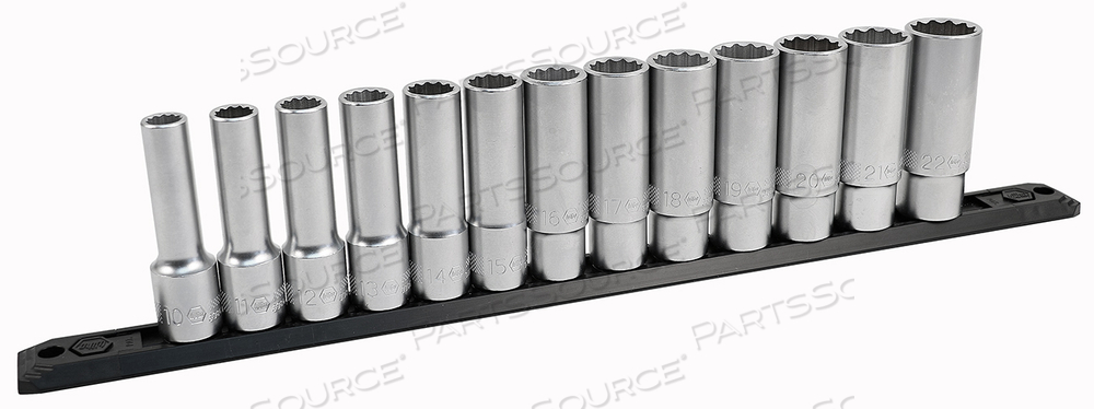 25 PIECE 1/2" DRIVE DEEP SOCKET SET - METRIC by Wiha Tools