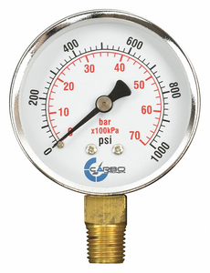 PRESSURE GAUGE DRY 2 1/2 1000 PSI by Carbo Instruments