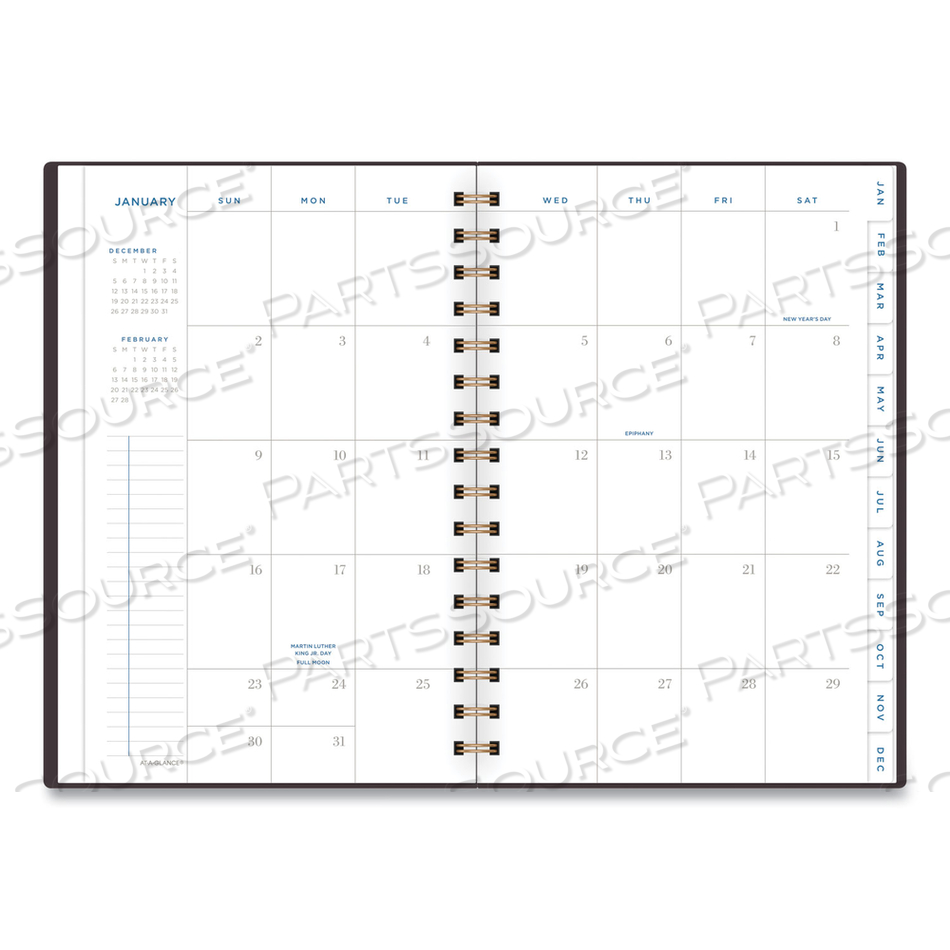 SIGNATURE LITE WEEKLY/MONTHLY PLANNER, 8.5 X 5.75, MAROON COVER, 12-MONTH (JAN TO DEC): 2023 