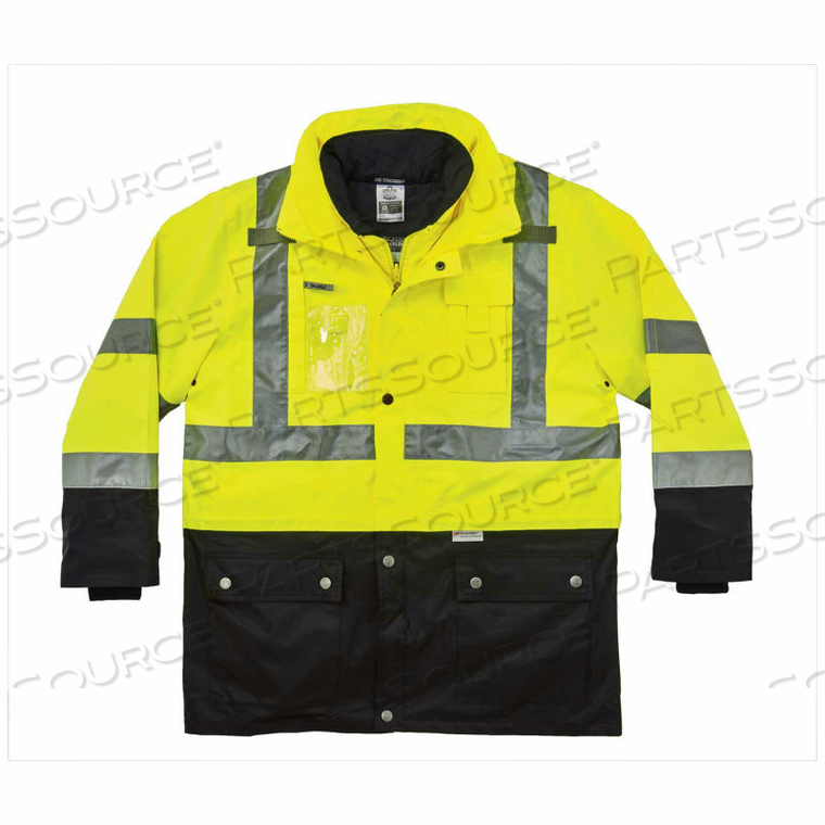 GLOWEAR 8388 HI VIS CLASS 3/2 THERMAL JACKET, TYPE R CLASS, LIME, 4XL 