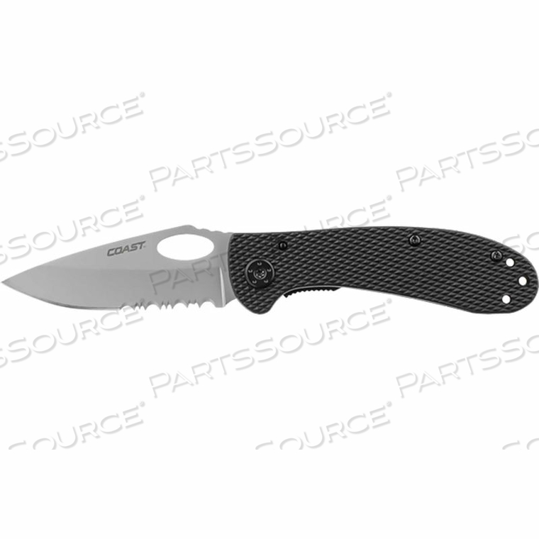 3" 7CR17 STAINLESS STEEL BLADE LINER LOCK FOLDING KNIFE W/ NYLON HANDLE 