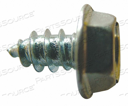 SHEET METAL SCREW, #8 SIZE, 1 1/4 IN LG, STEEL, ZINC PLATED, HEX WASHER, SMS, SLOTTED by Fabory SHEET METAL SCREW, #8 SIZE, 1 1/4 IN LG, STEEL, ZINC PLATED, HEX WASHER, SMS, SLOTTED by Fabory