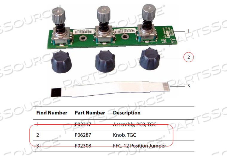 TGC KNOB by Fujifilm Sonosite Inc