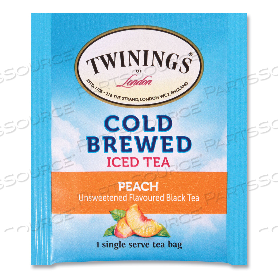 COLD BREW ICED TEA BAGS, PEACH, 0.07 OZ TEA BAG by TWININGS COLD BREW ICED TEA BAGS, PEACH, 0.07 OZ TEA BAG by TWININGS